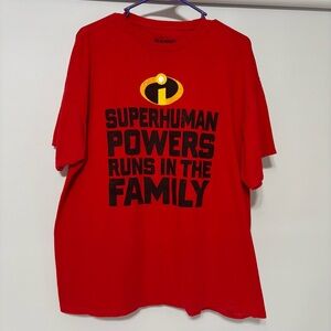 Disney Pixar The Incredibles Red T-Shirt XL